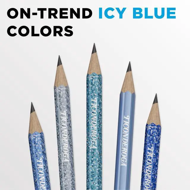 Alt view image 5 of 7 - Wood-Cased Pencils Pre-Sharpened, Arctic Blues, 10 Count | Ideal for writing, drawing, schoolwork, classrooms and office use