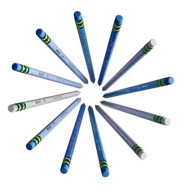 Alt view image 7 of 7 - Wood-Cased Pencils Pre-Sharpened, Arctic Blues, 10 Count | Ideal for writing, drawing, schoolwork, classrooms and office use