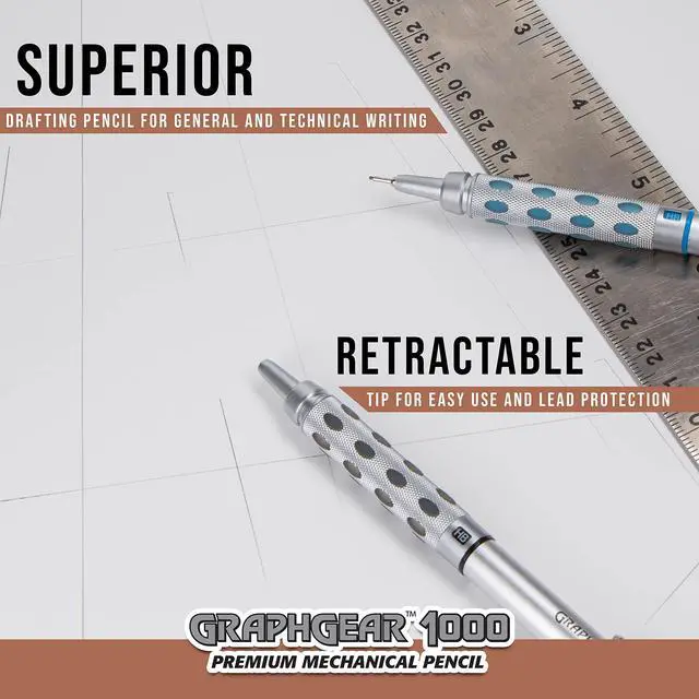 Alt view image 5 of 7 - GraphGear 1000 Automatic Drafting Pencil (0.3mm), Black Accents, 1 Each (PG1013G)