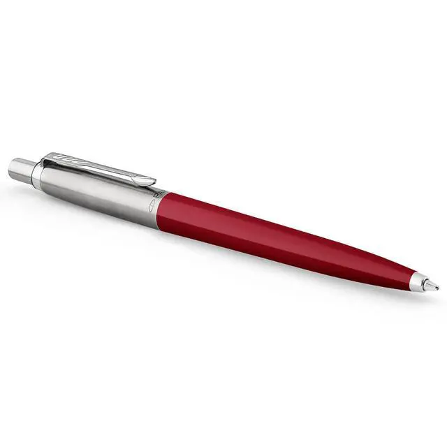 Alt view image 3 of 4 - Parker Jotter Originals Ballpoint Pen, Classic Red Finish, Medium Point, Blue Ink, 1 Count - Smooth Writing, Sleek, Polished, Professional, Desk Essentials