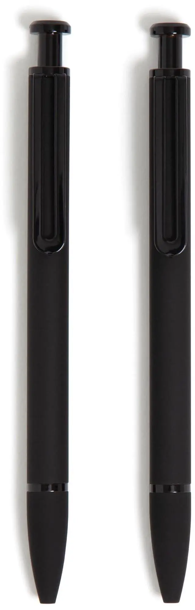 Main image of Ballpoint Pens, 2 Pack, Bold 1.0 mm Point Black Ink, Black
