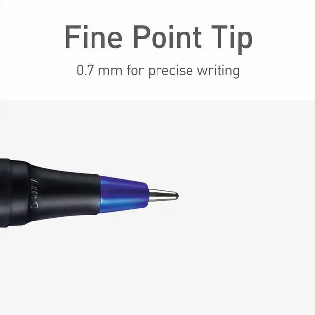 Alt view image 5 of 7 - Ballpoint Pens, 25 Count, Black, Red & Blue Colored Ink, 0.7 mm Fine Point, Smooth Writing For Journaling & Note Taking (PEN12126)