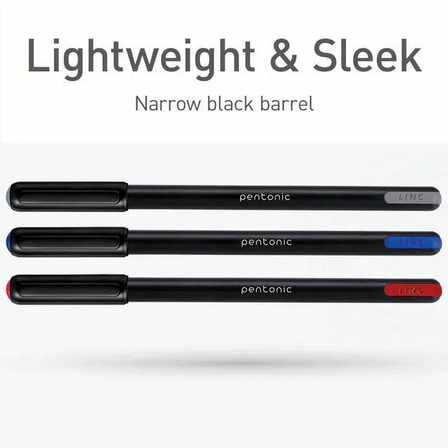 Alt view image 6 of 7 - Ballpoint Pens, 25 Count, Black, Red & Blue Colored Ink, 0.7 mm Fine Point, Smooth Writing For Journaling & Note Taking (PEN12126)