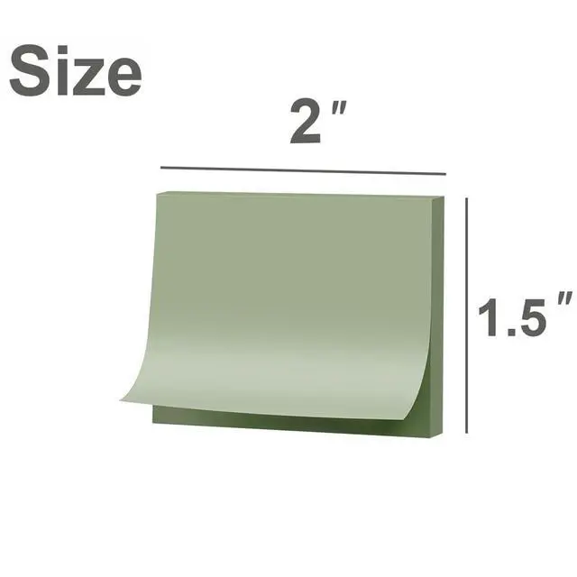 Alt view image 2 of 6 - (50 Pads) Sticky Notes 1.5x2, Vintage Colors, 10 Colors Self Sticky Notes | Easy to Post for Home, Office, Notebook