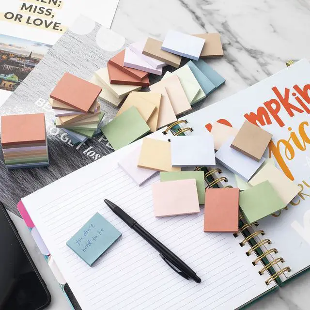 Alt view image 4 of 6 - (50 Pads) Sticky Notes 1.5x2, Vintage Colors, 10 Colors Self Sticky Notes | Easy to Post for Home, Office, Notebook