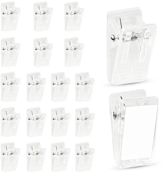 Main image of 20 Pieces Self Adhesive Clips for Photo Sticky Clips for Wall Tapestry Wall Hanging Clips Sticky Spring Clips for Office Home Clear Plastic Sticky Clip for Poster Paper Self-Adhesive Clips for Hanging