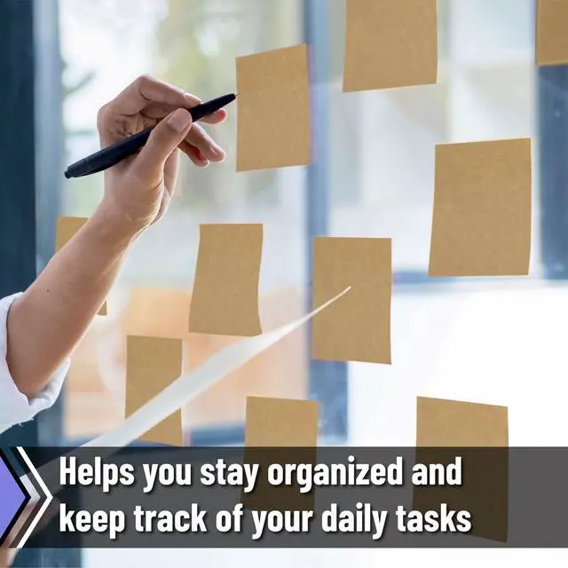 Alt view image 4 of 7 - Kraft Sticky Notes, 3"x3", 12 Pads, 720 Sheets, Brown | Sticky Notes Bulk, Self-Stick Note Pads, Perfect for Office, School, Home, Study & Organization