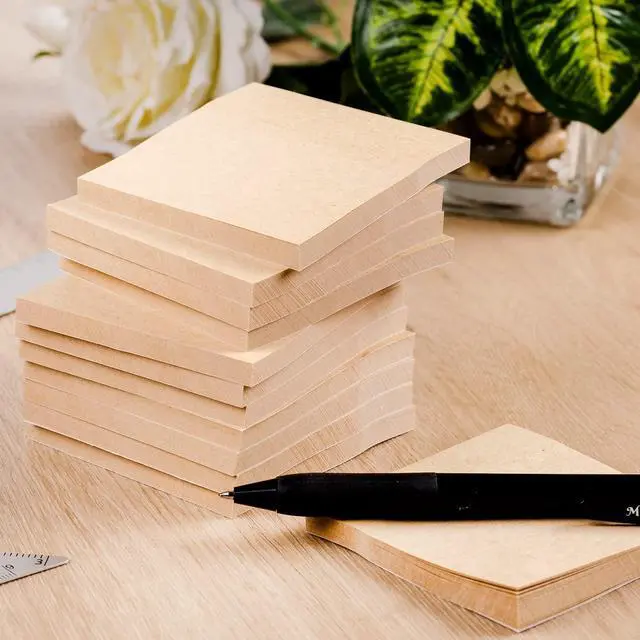 Alt view image 5 of 7 - Kraft Sticky Notes, 3"x3", 12 Pads, 720 Sheets, Brown | Sticky Notes Bulk, Self-Stick Note Pads, Perfect for Office, School, Home, Study & Organization