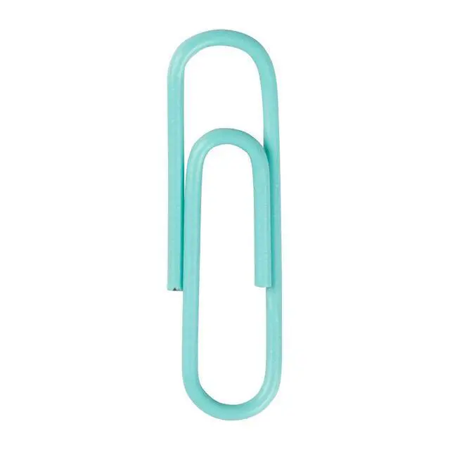 Alt view image 3 of 4 - Colored Standard Paper Clips - Small - Teal - 100/pack