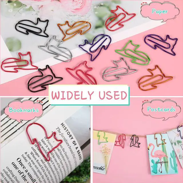 Alt view image 5 of 7 - 42 Pack Cat Stationery Set Office Supplies 6 Color Cute Cats Sticky Notes 30 Pcs Kitty Paper Clips 6 Pcs Kitty Pens Lover Gift Lovely Desk Accessories for Work School Office Supplies(Cute Cat)