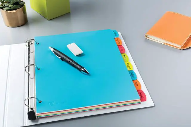 Alt view image 5 of 7 - Write & Erase Plastic Dividers, 8-Tab, Multicolor, 1 Set | For Organizing Reports and Projects, Reusable Durable Tabs, Write & Erase Design, 1.5x More Writing Space, Tear-Resistant