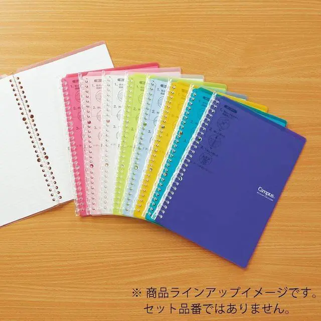 Alt view image 6 of 6 - Smart Ring Binder, B5 Pink Binder Notebook, Up to 25 Filler Papers | Campus Refillable Notebook 26 Holes with 10 Extra Loose-Leaf Paper in 6mm Dot Ruled Japanese Slim Binder for Work & Study