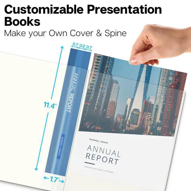 Alt view image 2 of 7 - 12-Pocket Presentation Binder 8.5x11, 24-Page Portfolio Folder | 12-pocket presentation binder displays 24 viewable pages for photos, recipes, documents, and certificates.