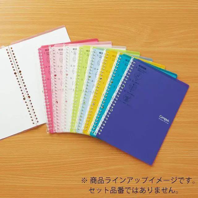 Alt view image 6 of 7 - Smart Ring Binder, B5 Light Blue Binder Notebook, Up to 25 Sheets | Campus Refillable Notebook 26 Holes with 10 Extra Loose-Leaf Paper in 6mm Dot Ruled Japanese Slim Binder for Work & Study