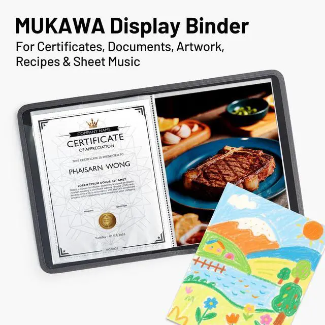 Alt view image 3 of 7 - Binder with Plastic Sleeves 30-Pocket, Display Book for 60 Pages, 8.5x11" Presentation Folders with Clear Sheet Protectors, Art Portfolio Binder for School & Office Document Organizer