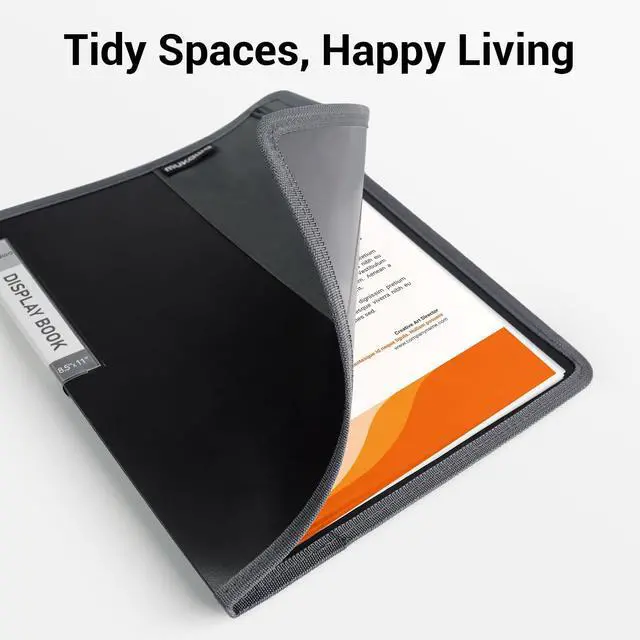 Alt view image 6 of 7 - Binder with Plastic Sleeves 30-Pocket, Display Book for 60 Pages, 8.5x11" Presentation Folders with Clear Sheet Protectors, Art Portfolio Binder for School & Office Document Organizer