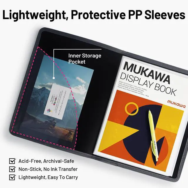 Alt view image 7 of 7 - Binder with Plastic Sleeves 30-Pocket, Display Book for 60 Pages, 8.5x11" Presentation Folders with Clear Sheet Protectors, Art Portfolio Binder for School & Office Document Organizer