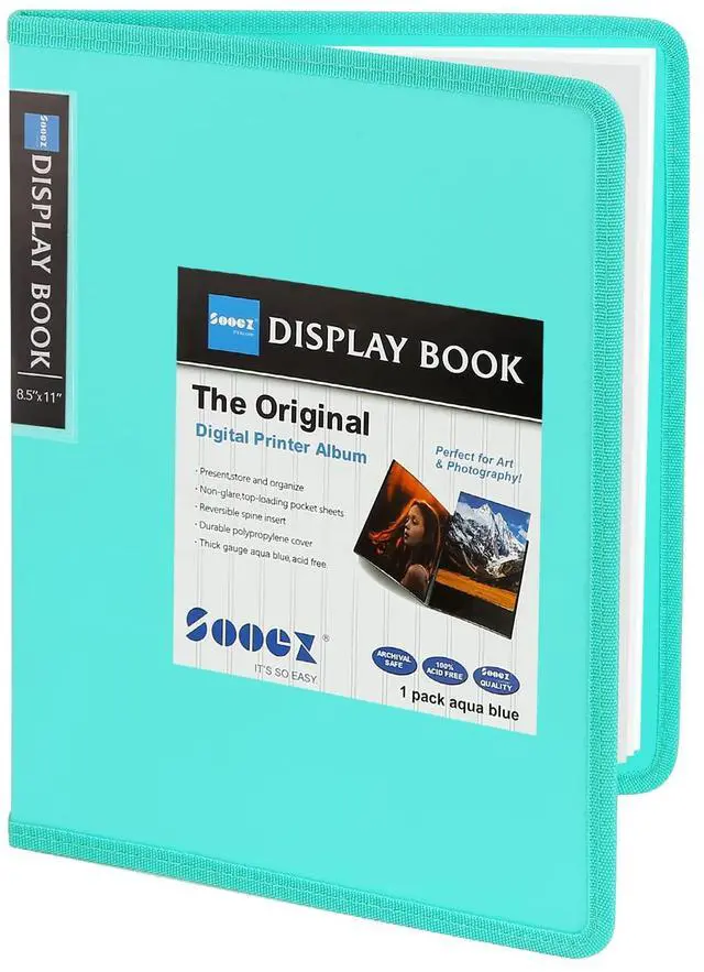 Main image of 30-Pocket Binder with Plastic Sleeves 8.5x11,Heavy Duty Art Portfolio | Folder with Clear Sheet Protectors, Display 60 Pages, Presentation Book for Artwork, Document Organizer Binder