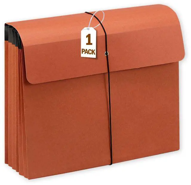 Main image of Expanding File Pockets with Flap,Heavy Duty Expandable Folder Bag,Elastic Cord Closure,Accordion File Organizer for Office,School,Home,Letter Size Kraft