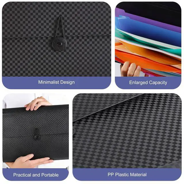 Alt view image 4 of 7 - 13 Pocket Expanding File Organizer, Accordion Document Folder | with Color-Coded Labels, A4 Letter Size, Waterproof, Large Capacity, Paper Receipt Bill Holder for Home Office School Travel