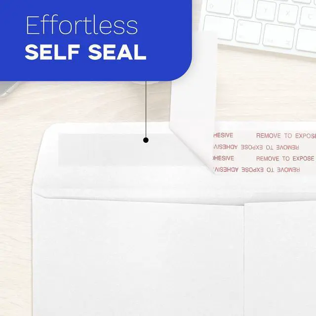 Alt view image 3 of 7 - 9x12 Manilla Envelopes, White, 25 Pack | Self Seal, Large Mailing Envelopes, Letter Size, 100 GSM Paper