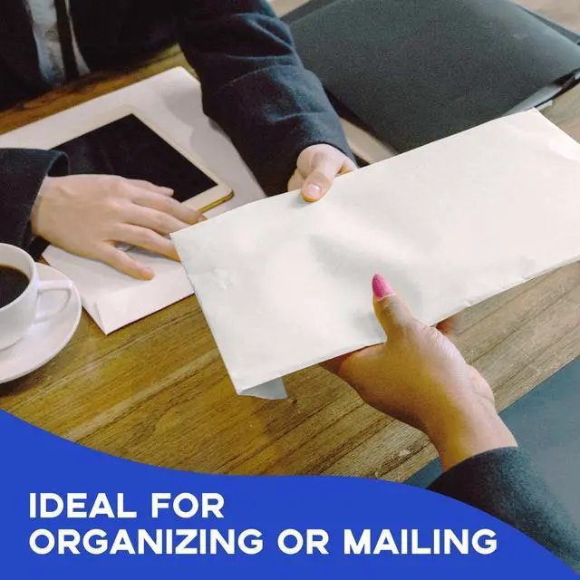 Alt view image 6 of 7 - 9x12 Manilla Envelopes, White, 25 Pack | Self Seal, Large Mailing Envelopes, Letter Size, 100 GSM Paper