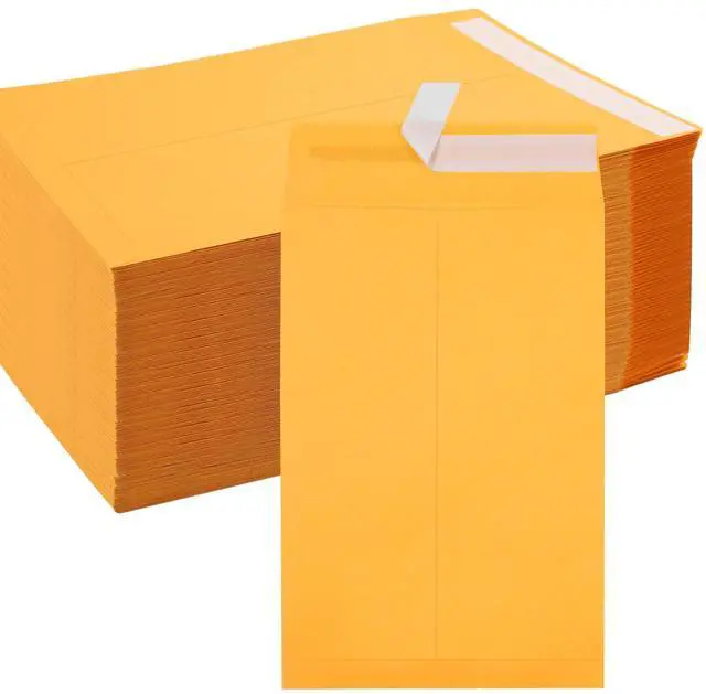 Main image of 6x9 Envelopes Self Seal, Yellow Envelopes 6x9 Printable, Catalog Mailing Envelopes 6 x 9 Tear Resistant, Kraft Envelope for Mailing Letters, Documents, Photos, Invitation Cards