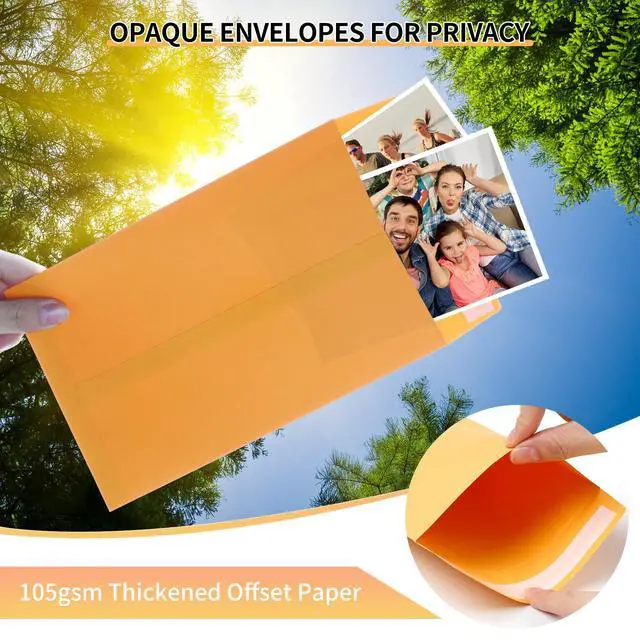 Alt view image 4 of 7 - 6x9 Envelopes Self Seal, Yellow Envelopes 6x9 Printable, Catalog Mailing Envelopes 6 x 9 Tear Resistant, Kraft Envelope for Mailing Letters, Documents, Photos, Invitation Cards