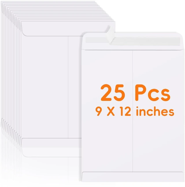 Main image of 25 Pack Catalog Mailing Envelopes, 9 x12 Inches Self-Seal Manilla Envelopes | 9 x 12 Envelopes for Mailing, Organize, storage, Home, Office Business