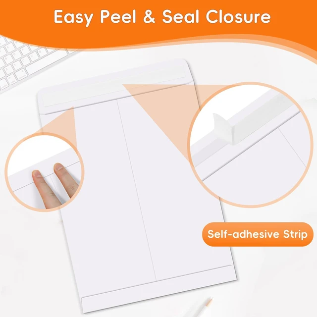 Alt view image 3 of 7 - 25 Pack Catalog Mailing Envelopes, 9 x12 Inches Self-Seal Manilla Envelopes | 9 x 12 Envelopes for Mailing, Organize, storage, Home, Office Business