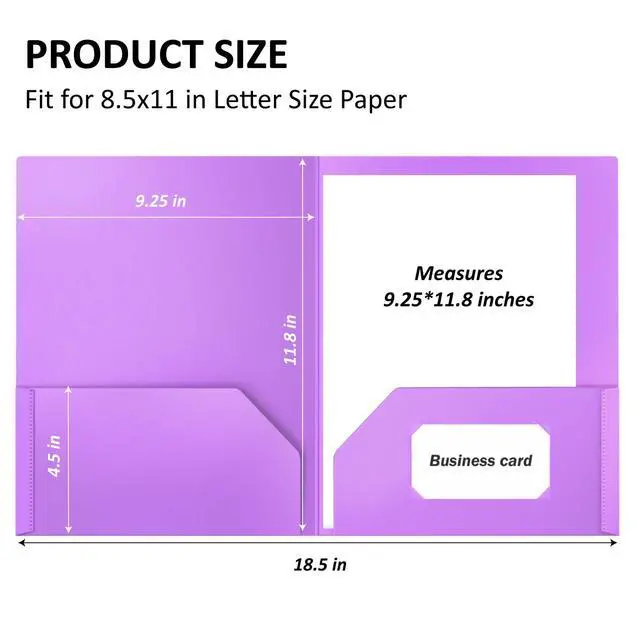 Alt view image 2 of 7 - 6 Pack Folders with Pockets, Plastic Pocket Folders,Cute Sweet Color Folder | Heavy Duty, Poly, Aesthetic Colored, for Kids Back to School Supplies, Office Filing Cabinet, Letter Size