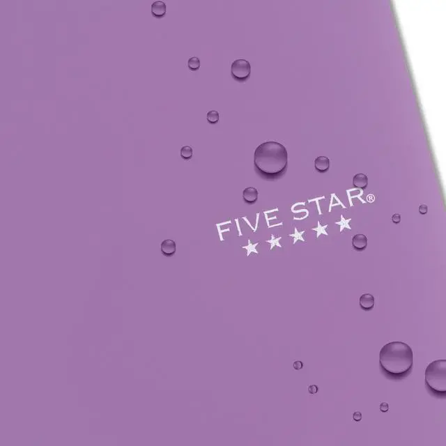 Alt view image 6 of 7 - Spiral Notebook + Study App, 3 Subject, Wide Ruled Paper, 8" x 10-1/2", 150 Sheets, Fights Ink Bleed, Water Resistant Cover, Amethyst Purple (38737)