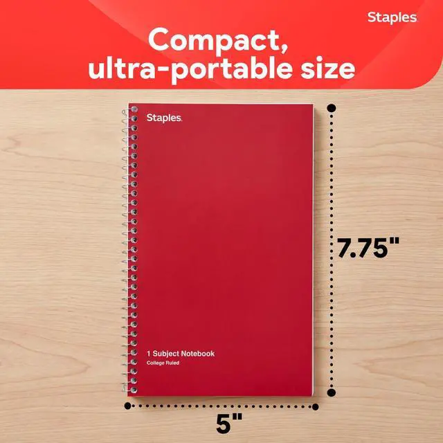 Alt view image 3 of 6 - 1-Subject Spiral Notebook, College Ruled, 80 Sheets, 3-Pk | Assorted colors for school, office, and everyday note-taking needs.