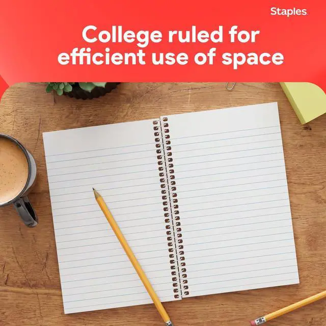 Alt view image 4 of 6 - 1-Subject Spiral Notebook, College Ruled, 80 Sheets, 3-Pk | Assorted colors for school, office, and everyday note-taking needs.
