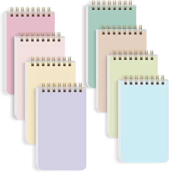 Main image of Small Notebooks, Cute 3x5 Pocket Notepads, Mini Spiral Notebook with Lined Pages Nursing School Essentials, School Office Supplies Set Of 8