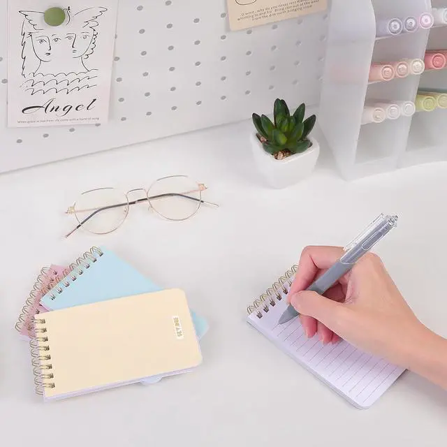 Alt view image 2 of 7 - Small Notebooks, Cute 3x5 Pocket Notepads, Mini Spiral Notebook with Lined Pages Nursing School Essentials, School Office Supplies Set Of 8