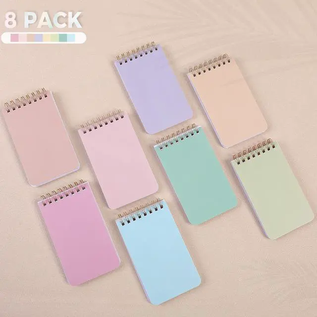 Alt view image 4 of 7 - Small Notebooks, Cute 3x5 Pocket Notepads, Mini Spiral Notebook with Lined Pages Nursing School Essentials, School Office Supplies Set Of 8
