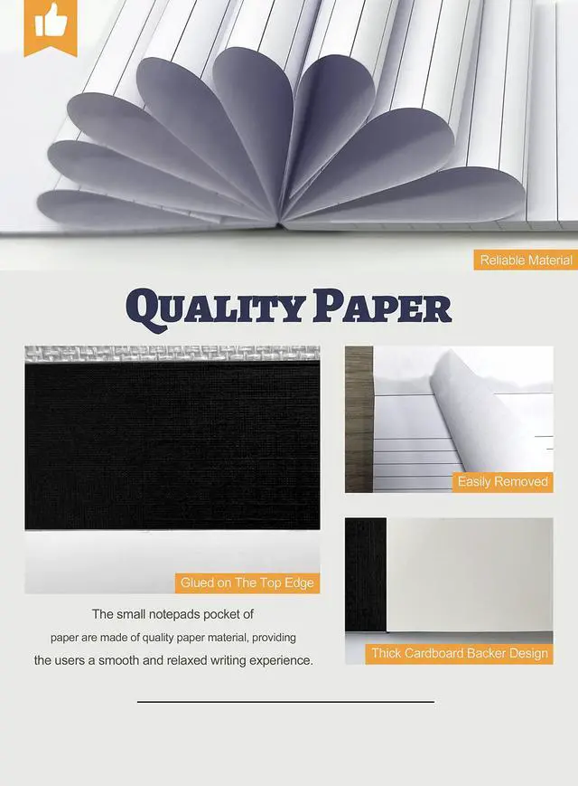 Alt view image 3 of 6 - 10 Pack Small Note Pads 3x5 Lined Writing Pads Small Pads of Paper 3x5 Pad | Mini Notepads with 30 Sheets per Notepad Paper Pads Mini Legal Pads 3x5 Inch Pocket Notebook for Taking Notes and Reminders