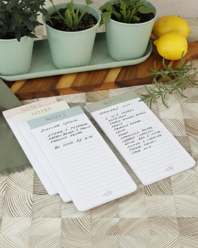 Alt view image 2 of 7 - Beautiful Magnetic Notepads for Fridge - Set Of 4 Modern Note Pads | Lined Pages to Easily Write Notes and Make Grocery, Shopping Lists - Perfect to Do Pad with Strong Magnets for Refrigerator