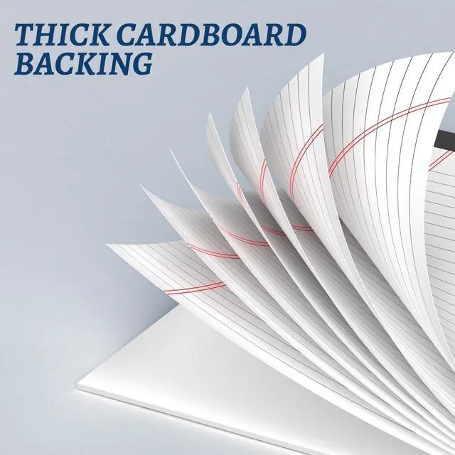 Alt view image 4 of 7 - 6 Pack 5 x 8 Inch White Legal Pads, Double-Sided Lined Notepads with Hard Backing for Office, School & Home, Thick Perforated No-Bleed Paper for Students, Teachers & Professionals