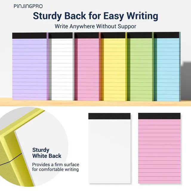 Alt view image 5 of 7 - Colored Note Pads 12 Pack Small Notepad 3x5 In Mini Notepads Pocket Notepad | Memo Pad Easy Tear Small Note Pads,Server Lined Paper,30 Sheet/Notepad, Portable Memo Notepad for Home Schoo