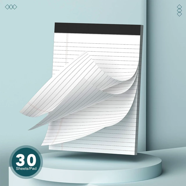 Alt view image 2 of 7 - 3 Pack Legal Pads 8.5 x 11 inch Notepad, 30 Sheets per Note Pads Wide Ruled Legal Pads, Pads of Paper Writing Pad - Ideal for Office, School or Home Use