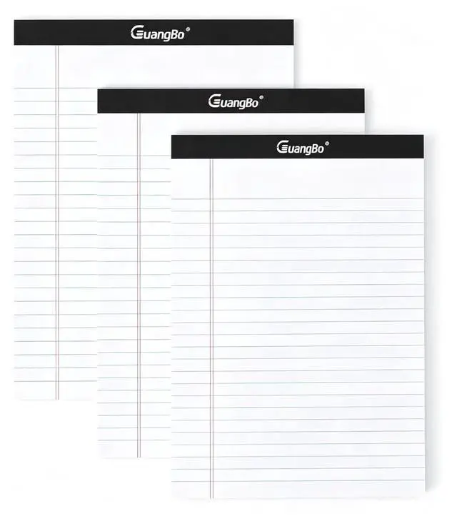 Main image of 3 Pack White Legal Pads 8.5 x 11 Wide Ruled Note Pad 50 Sheets Notepads Micro Perforated Writing Pad for Work Study Daily Note Taking List