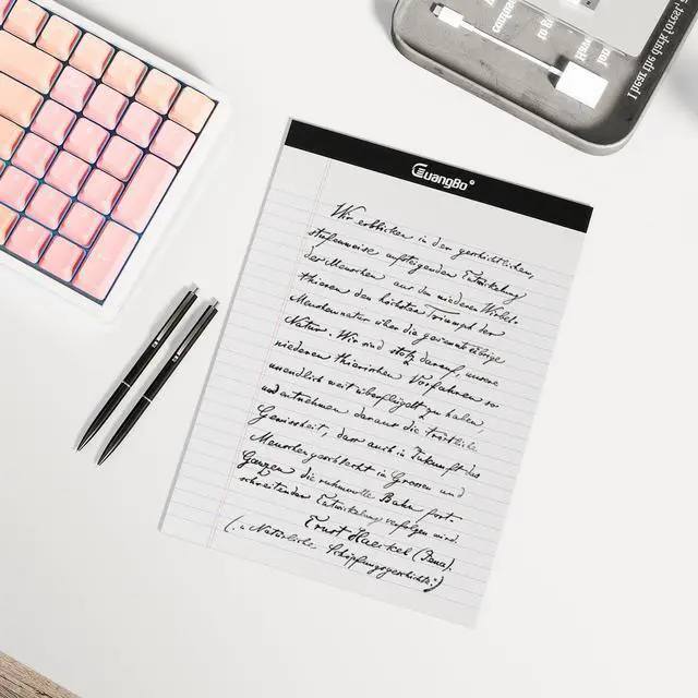Alt view image 6 of 6 - 3 Pack White Legal Pads 8.5 x 11 Wide Ruled Note Pad 50 Sheets Notepads Micro Perforated Writing Pad for Work Study Daily Note Taking List