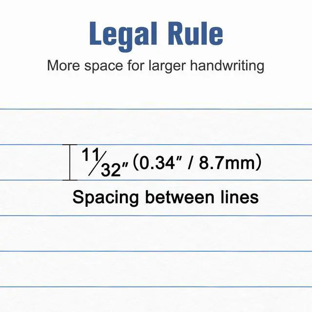 Alt view image 3 of 6 - 3 Pack White Legal Pads 8.5 x 11 Wide Ruled Note Pad 50 Sheets Notepads Micro Perforated Writing Pad for Work Study Daily Note Taking List