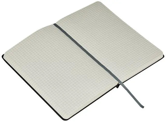 Alt view image 3 of 7 - Classic Grid Notebook for Writing and Note Taking, Hardcover, Graph Ruled, 240 Pages, 5" x 8.25", Black