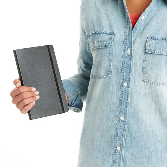 Alt view image 7 of 7 - Classic Grid Notebook for Writing and Note Taking, Hardcover, Graph Ruled, 240 Pages, 5" x 8.25", Black