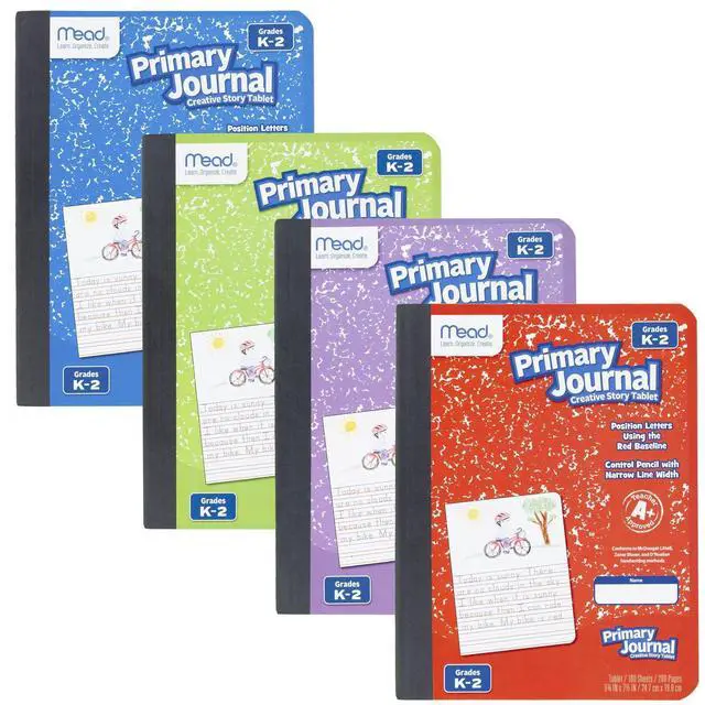 Alt view image 2 of 7 - Primary Journal Creative Story Tablet Composition Notebook, 7.5" x 9.75", Grades K-2, 100 Sheets, Color Selected For You (10297)