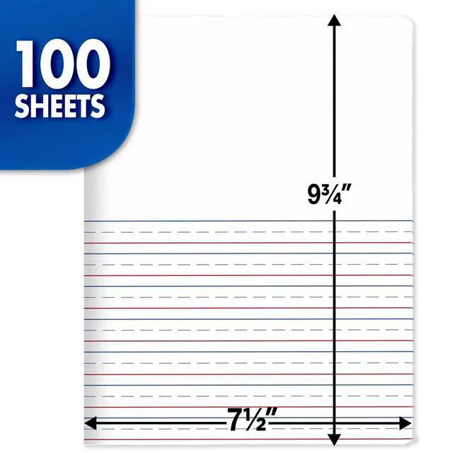 Alt view image 3 of 7 - Primary Journal Creative Story Tablet Composition Notebook, 7.5" x 9.75", Grades K-2, 100 Sheets, Color Selected For You (10297)