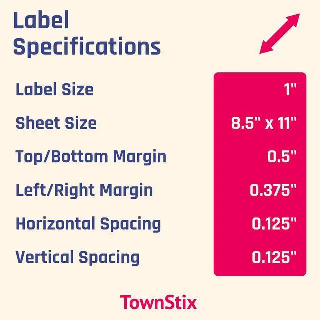 Alt view image 7 of 7 - 1 inch Round Labels Printable Circle Stickers - 8.5" x 11", 30 Sheets | Laser/Inkjet Printing, comes with Print Templates
